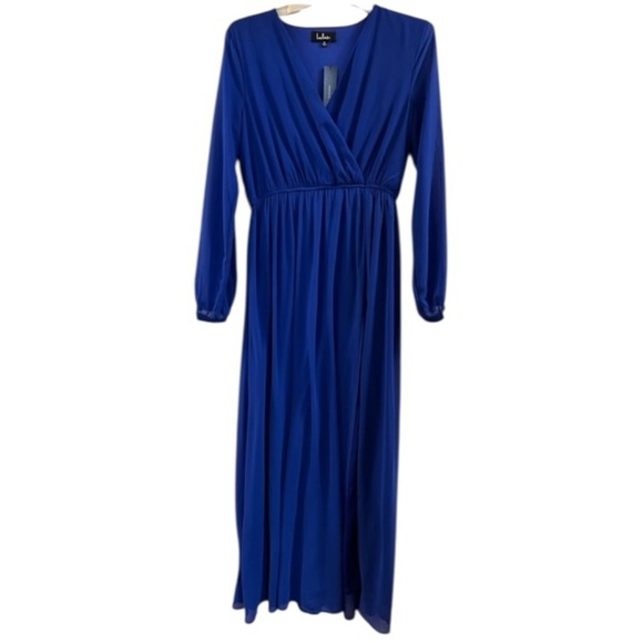 13. Lulus Wondrous Water Lilies Royal Blue Maxi Dress - Picture 1 of 16